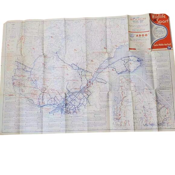 1931 Quebec Wildlife Sport and Eastern Canada British American Oil Vtg Road Maps - Picture 4 of 7